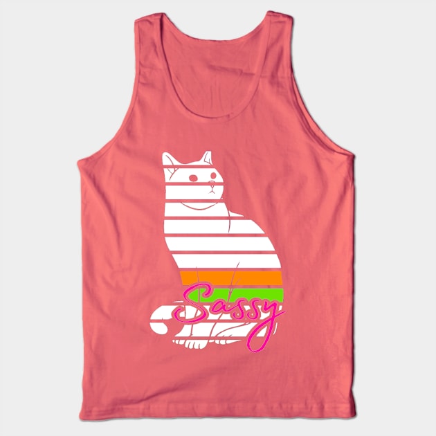 Sassy Cat Tank Top by AlondraHanley